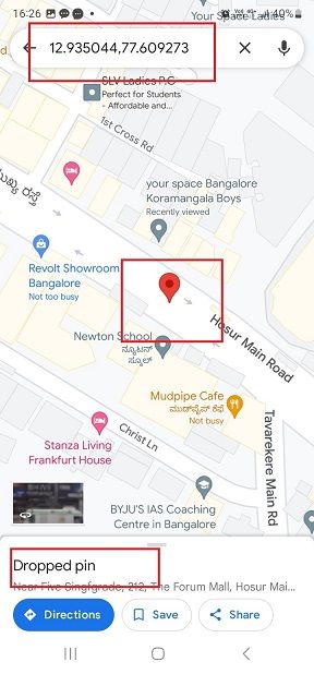 ✍️Mapping Google Maps' location to Mappls' MapmyIndia location